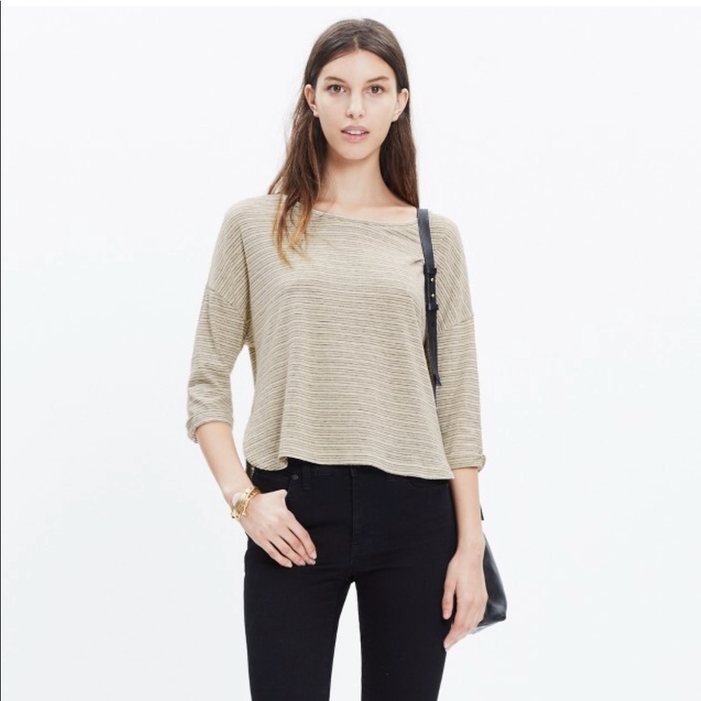 Madewell Striped 3/4 Sleeve Tee - S